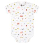 ⁦بدي بيبي نص كم أبيض مطبوع (متعدد الطبعات )⁩ - الصورة ⁦5⁩